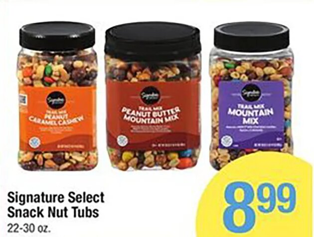 Signature Select Snack Nut Tubs