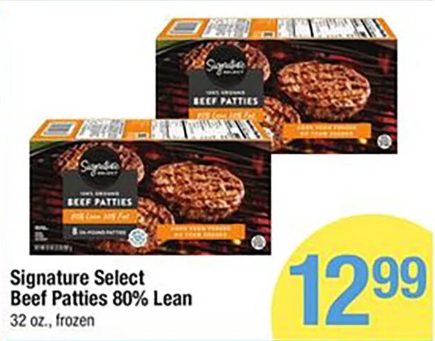 Signature Select Beef Patties 80% Lean