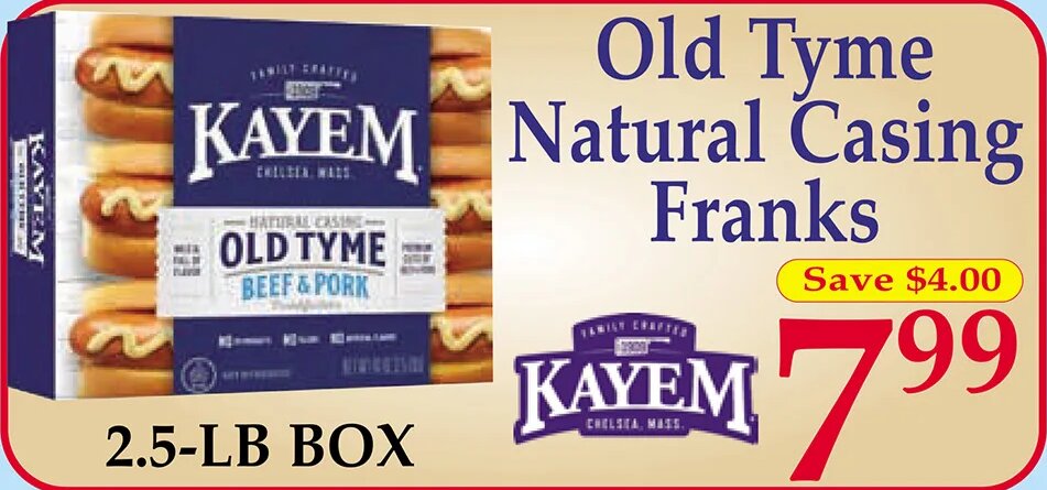 Old Tyme Natural Casing Franks