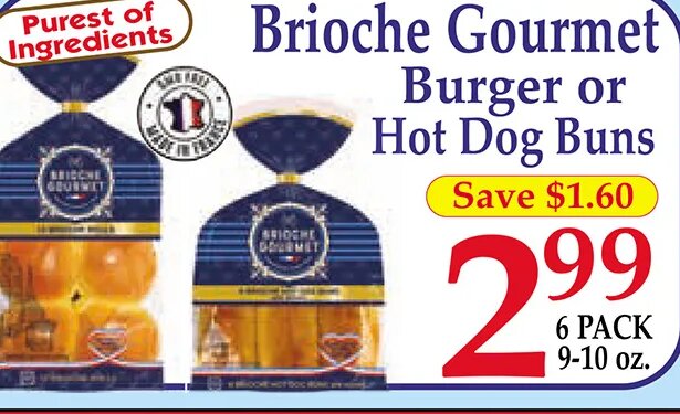 Brioche Gourmet Burger or Hot Dog Buns