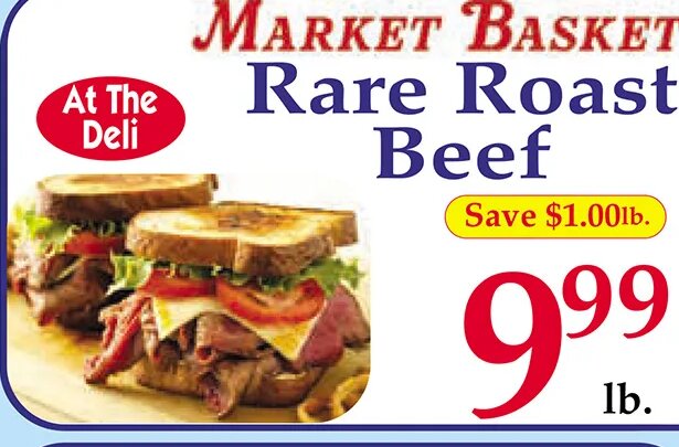 Market Basket Rare Roast Beef at Market Basket