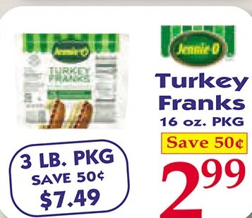 Jennie O Turkey Franks