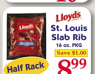 Lloyd's St. Louis Slab Rib