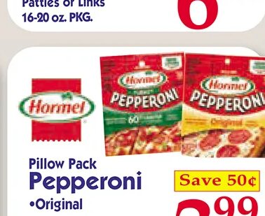 Hormel Pillow Pack Pepperoni