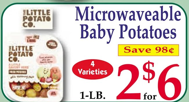 Microwavable Baby Potatoes at Market Basket