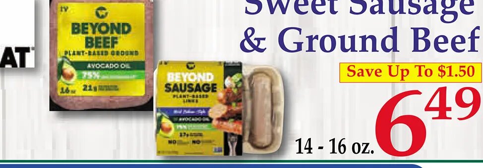 Beyond Meat Sweet Sausage & Ground Beef at Market Basket