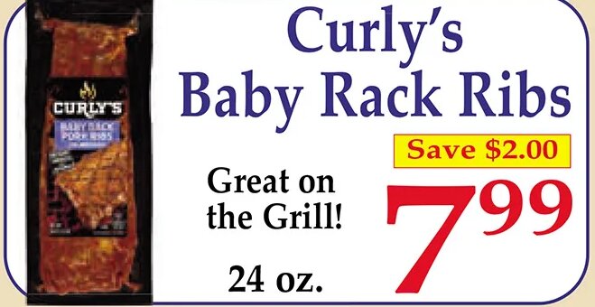 Curly's Baby Rack Ribs at Market Basket