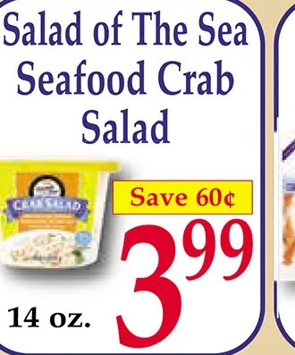 Salad of the Sea Seafood Crab Salad at Market Basket