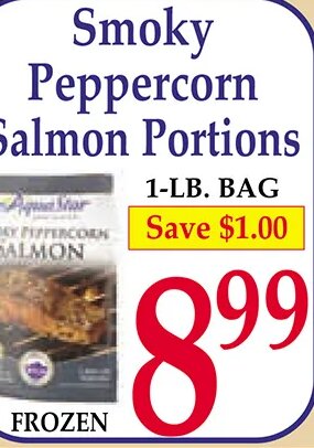 Smoky Peppercorn Salmon Portions at Market Basket