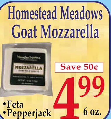 Homestead Meadows Goat Mozzarella