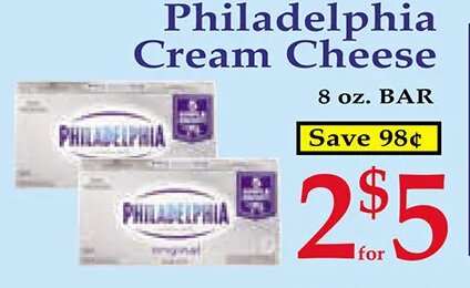 Philadelphia Cream Cheese at Market Basket