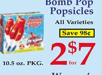 Bomb Pop Popsicles