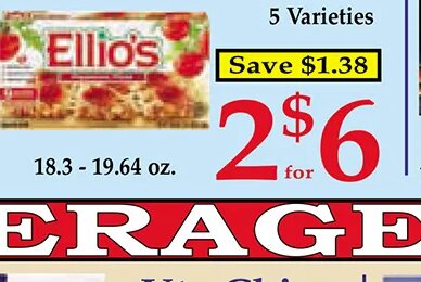 Ellio's 9 Slice Pizza at Market Basket