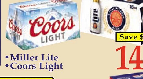Miller Lite/Coors Light at Market Basket