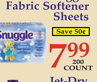 Snuggle Fabric Softener Sheets