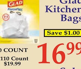 Glad Kitchen Bags at Market Basket