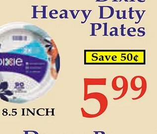 Dixie Heavy Duty Plates