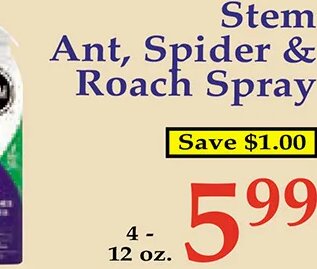 Stem Ant, Spider & Roach Spray