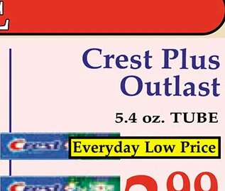 Crest Plus Outlast at Market Basket