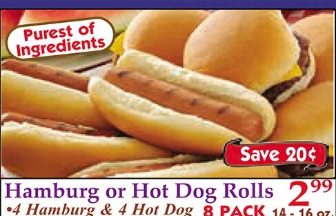 Hamburg or Hot Dog Rolls