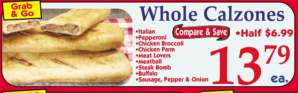 Whole Calzones