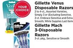 Gillette Venus Disposable Razors / Gillette Mach 3-Disposable Razors
