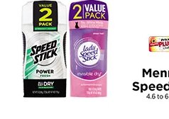 Mennen or Lady Speed Stick 2-Pk.
