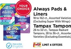 Always Pads & Liners / Tampax Tampons