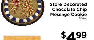 Store Decorated Chocolate Chip Message Cookie