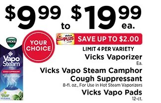 Vicks Vaporizer / Vapo Steam / Vapo Pads