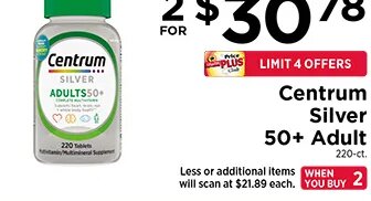 Centrum Silver 50+ Adult at ShopRite