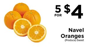 Navel Oranges at ShopRite