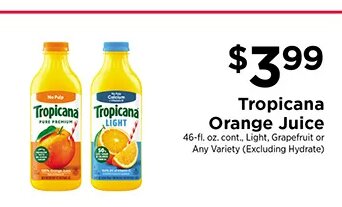 Tropicana Orange Juice at ShopRite