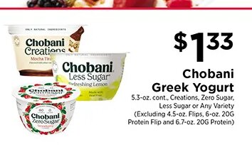 Chobani Greek Yogurt at ShopRite