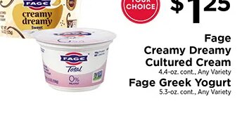 Fage Creamy Dreamy / Oui By Yoplait at ShopRite