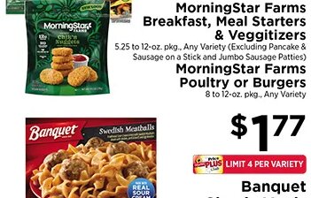 MorningStar Farms Breakfast, Meal Starters & Veggitzers