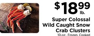 Super Colossal Wild Caught Snow Crab Clusters