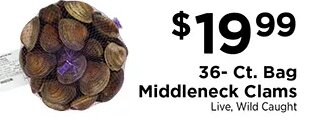36-Ct. Bag Middleneck Clams