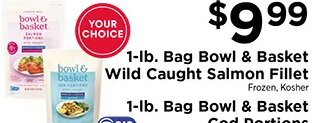 1-lb. Bag Bowl & Basket Wild Caught Salmon Fillet