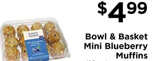 Bowl & Basket Mini Blueberry Muffins