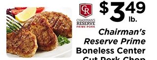 Chairman's Reserve Prime Boneless Cut Pork Chop