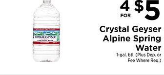 Crystal Geyser Alpine Spring Water at ShopRite