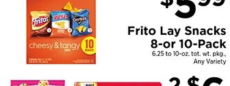 Frito Lay Snacks 8-or 10-Pack