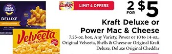Kraft Deluxe or Power Mac & Cheese at ShopRite