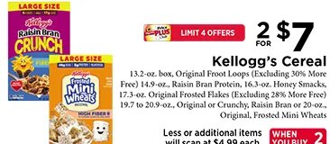 Kellogg's Cereal at ShopRite