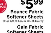 Gain Fabric Softener Sheets at ShopRite
