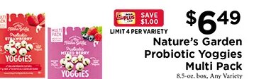 Nature's Garden Probiotic Yoggies Multi Pack
