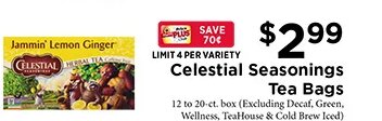 Celestial Seasonings Tea Bags at ShopRite