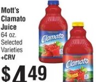 Mott's Clamato Juice at Smart & Final