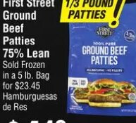 First Street Beef Patties